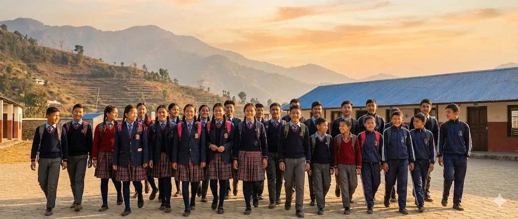 Shulav school uniform product display in Kathmandu